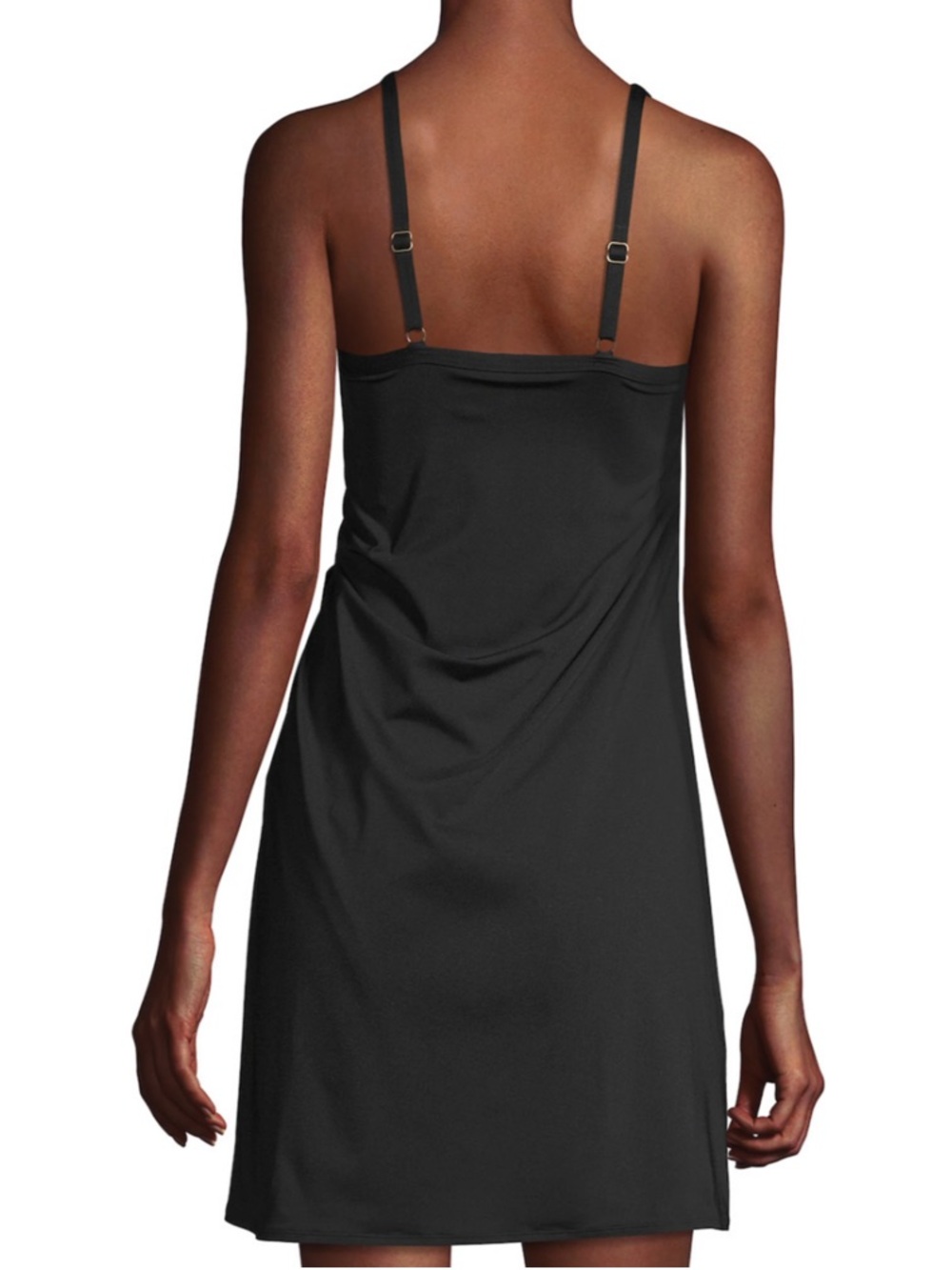 LANDS’ END UPF 50 Sweetheart One-Piece Swim Dress Black Size Large - Picture 3 of 10